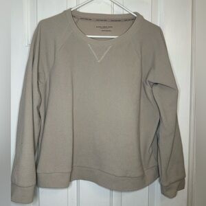 Marc New York Ribbed Knit Beige Crew Neck Sweater Women’s Medium